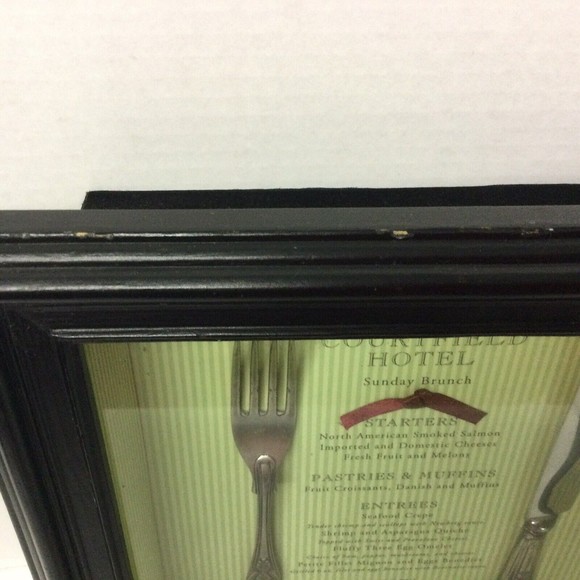 Courtfield Hotel Knife & Fork Silverware Shadowbox Menu Restaurant/Home Decor - Picture 4 of 12